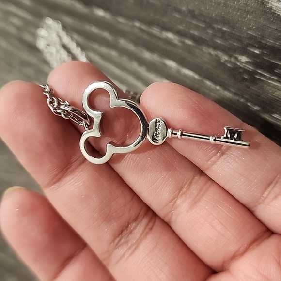 Disney Sterling Silver Mickey Key Necklace - Picture 2 of 5